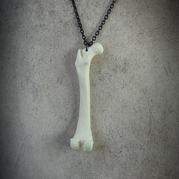 Femur Bone Jewelry | Faux Bone Necklace Resin Cast | Raven Ranch